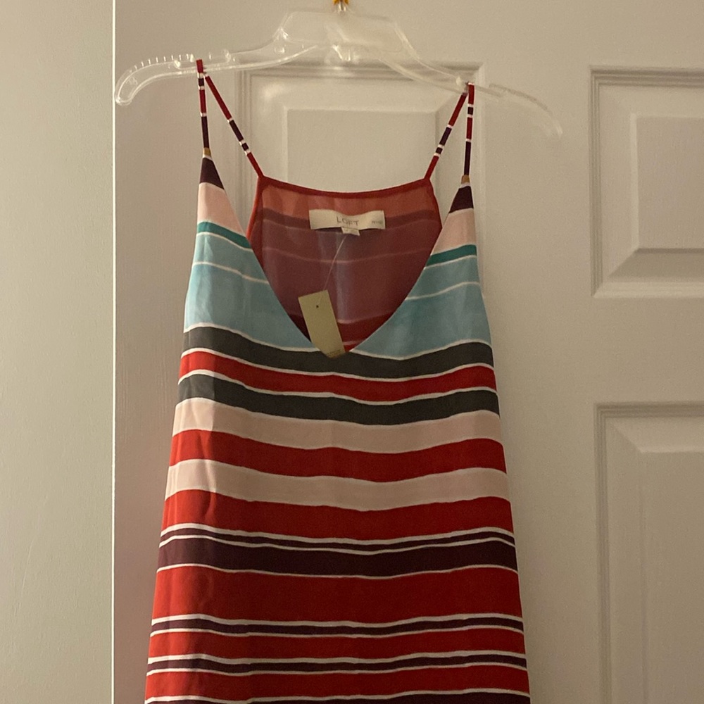 Loft cami large petite striped summer top or layering piece